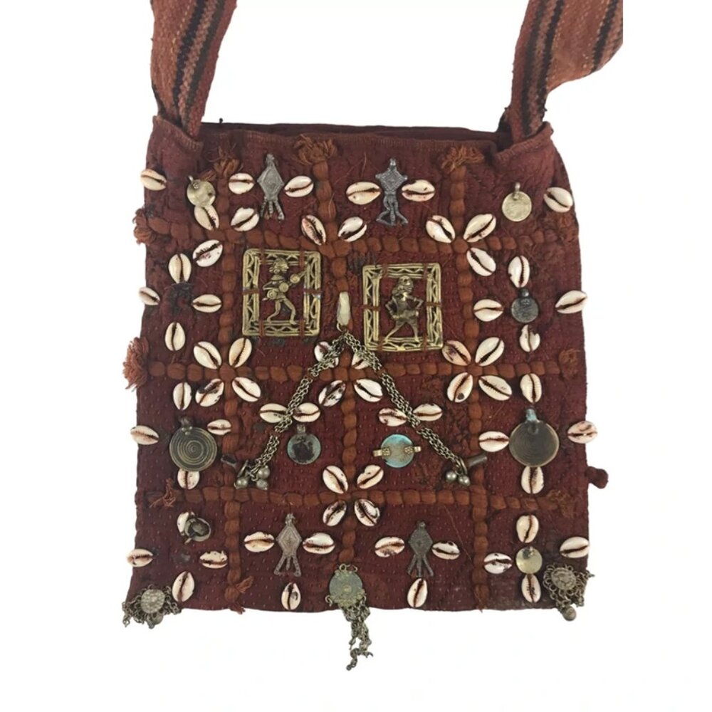 Red‎ Zipper Ethnic Handcrafted Kutch Embroidered Shoulder Sling Bag - Picture 2 of 9
